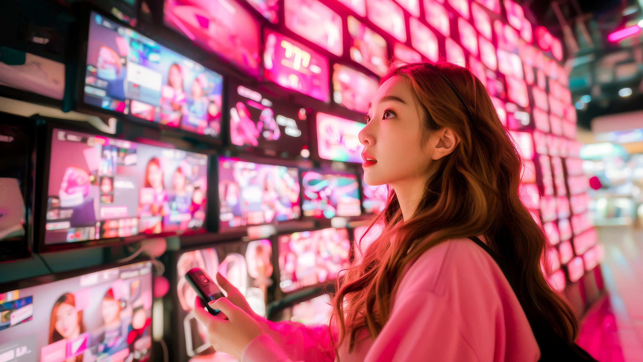 A person surrounded by screens, adding various items to an online shopping cart. The room is dimly lit, with the glow of the screens illuminating their face. Medium: Photograph, Style: Digital consumerism, Lighting: Soft ambient, Colors: Cool tones, Composition: Sony Alpha a7 III with FE 50mm f/1.8 lens --chaos 25 --ar 3:2 --style raw --stylize 250 Job ID: ac1c4f39-b39d-4b99-943e-d0a12f8e0b29